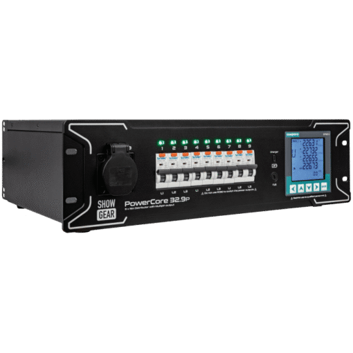 SHOWGEAR PowerCore 32.9p – 1x Schuko + 9x PowerPro True Kabels en aansluitingen J&H licht en geluid 3