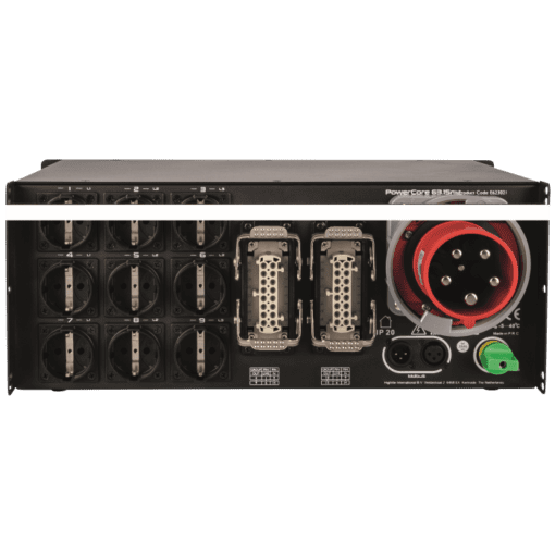 SHOWGEAR PowerCore 63.15m – 9x Schuko + 2x Multipin H16 Kabels en aansluitingen J&H licht en geluid 3