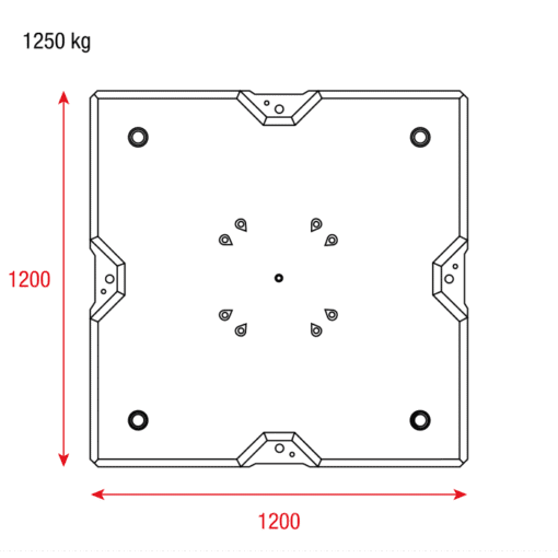 MILOS Betonnen Ballastgewicht Podium en rigging J&H licht en geluid 3