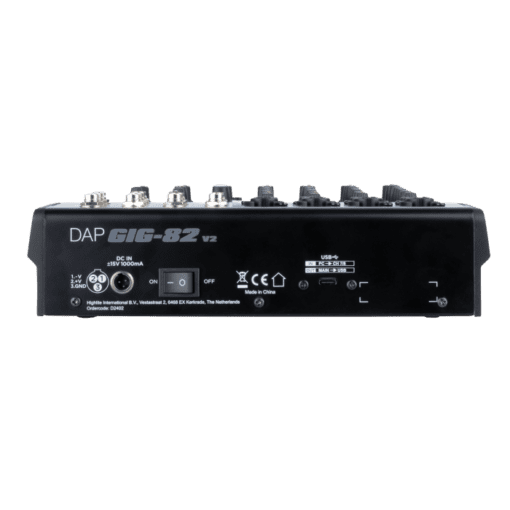 DAP GIG-82 V2 8-kanaals analoog mengpaneel met FX Audio J&H licht en geluid 4