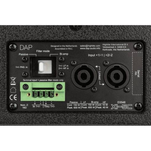 DAP Xi‑5C Passieve 5” coaxiale installatie luidspreker – zwart Audio J&H licht en geluid 3