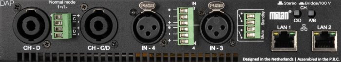 DAP MI-4.600 – 4-kanaals installatieversterker met DSP en Milan (4x 600 W) Audio J&H licht en geluid 5 DAP MI-4.600 – 4-kanaals installatieversterker met DSP en Milan (4x 600 W) Audio J&H licht en geluid 5