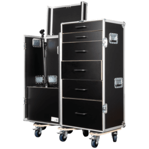 SHOWGEAR Flightcase met Lades 3 Diverse kisten J&H licht en geluid