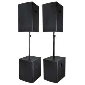 DAP NRG Set 1515 – Passieve PA-set met 15”-tops en 15”-subs Passief J&H licht en geluid