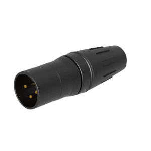 SEETRONIC XLR 3P Connector – male – Vergulde contactpunten – zwarte behuizing Aansluitingen en connectoren J&H licht en geluid