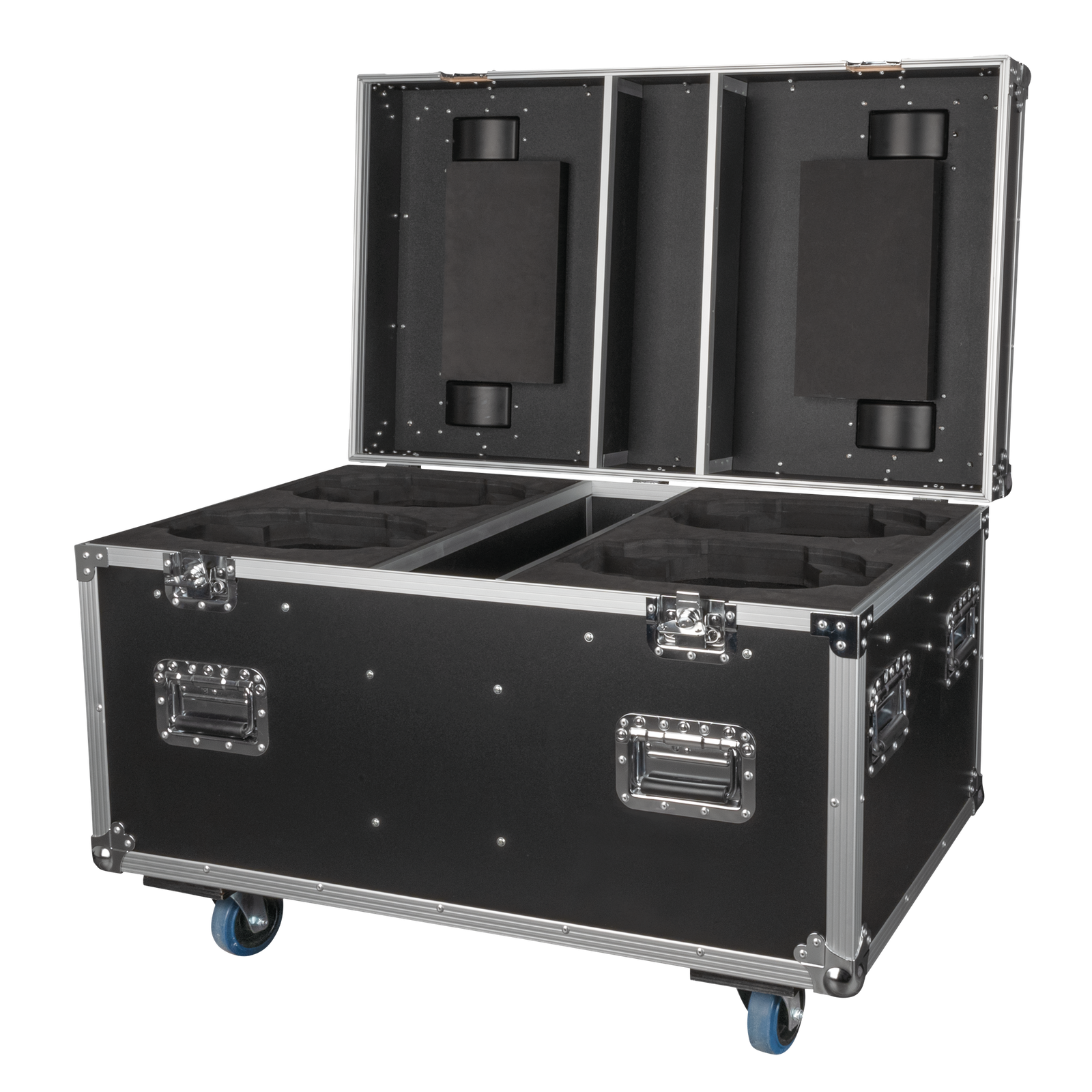 Showtec flightcase voor 4x Xpression 2000 met accessoirevak Kisten J&H licht en geluid 3 Showtec flightcase voor 4x Xpression 2000 met accessoirevak Kisten J&H licht en geluid 3