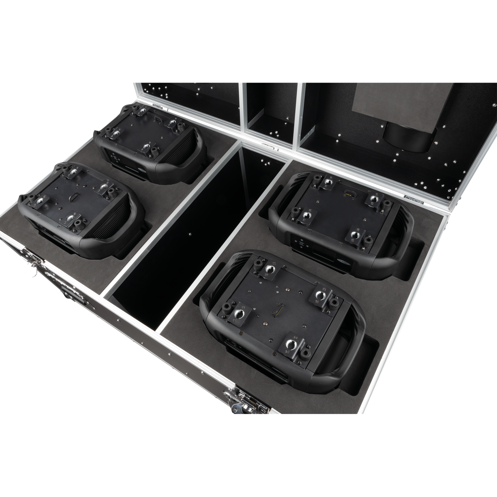 Showtec flightcase voor 4x Xpression 2000 met accessoirevak Kisten J&H licht en geluid 5 Showtec flightcase voor 4x Xpression 2000 met accessoirevak Kisten J&H licht en geluid 5