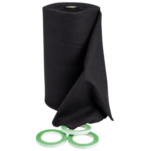 Showgear Deko Molton zwart 160 g/m² 0,4 x 30 m baal