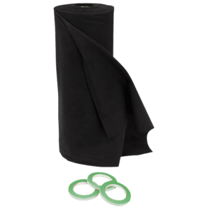 SHOWGEAR Deko Molton zwart 160 g/m² 0,6 x 30 m