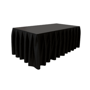 WENTEX geplooide podiumrok Molton CS 620 x 80 cm zwart