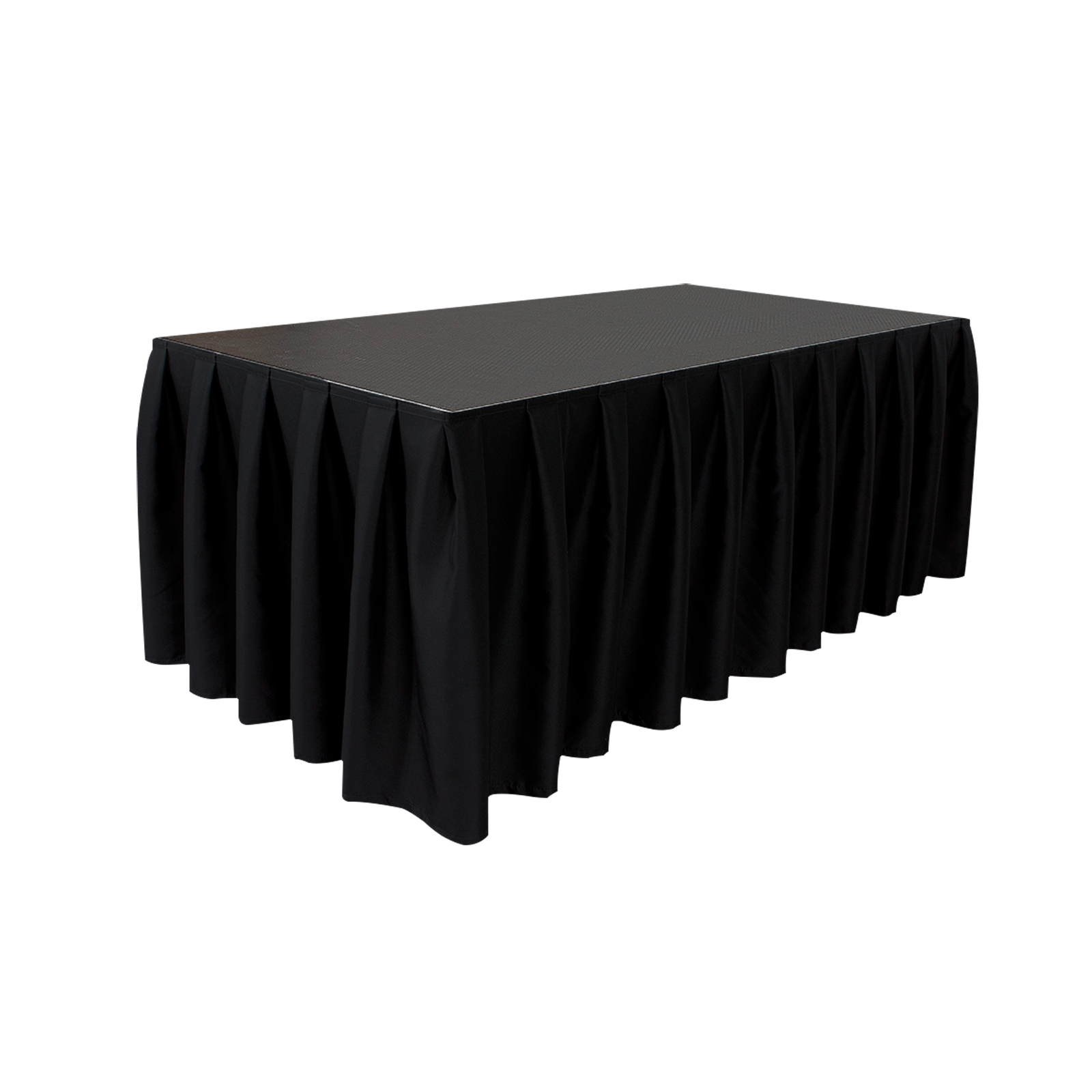 WENTEX geplooide zwarte podiumrok 620 x 100 cm Molton CS 300 g/m² Deco doeken J&H licht en geluid WENTEX geplooide zwarte podiumrok 620 x 100 cm Molton CS 300 g/m² Deco doeken J&H licht en geluid