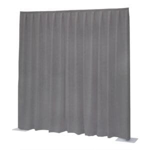 WENTEX Napoli Velvet geplooid Pipe & Drape gordijn lichtgrijs 11' x 16'