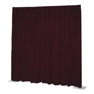 WENTEX Napoli Velvet Pipe & Drape gordijn bourgondisch rood 11' x 14' geplooid
