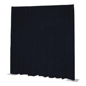 WENTEX Napoli Velvet pipe & drape gordijn donkerblauw 11' x 10' geplooid