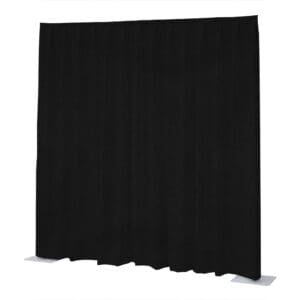 WENTEX Napoli Velvet Pipe & Drape gordijn zwart 11’ x 12’ geplooid