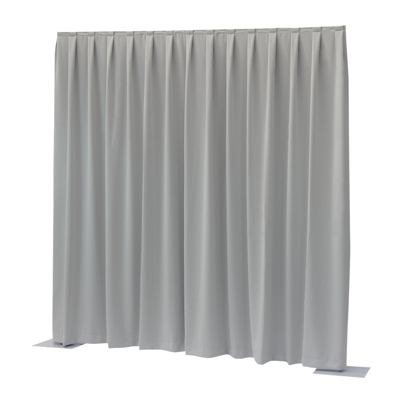 WENTEX Dimout gordijn lichtgrijs 11′ x 10′ geplooid Pipe & Drape Gordijnen Imperial J&H licht en geluid WENTEX Dimout gordijn lichtgrijs 11′ x 10′ geplooid Pipe & Drape Gordijnen Imperial J&H licht en geluid