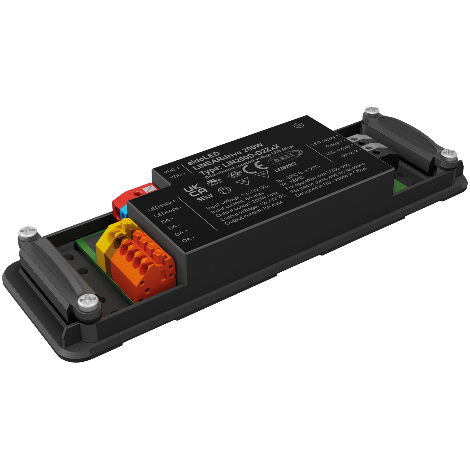 ELDOLED LINEARdrive DC 200 W DALI-2 constante-spannings LED-driver Architectuur- verlichting J&H licht en geluid ELDOLED LINEARdrive DC 200 W DALI-2 constante-spannings LED-driver Architectuur- verlichting J&H licht en geluid