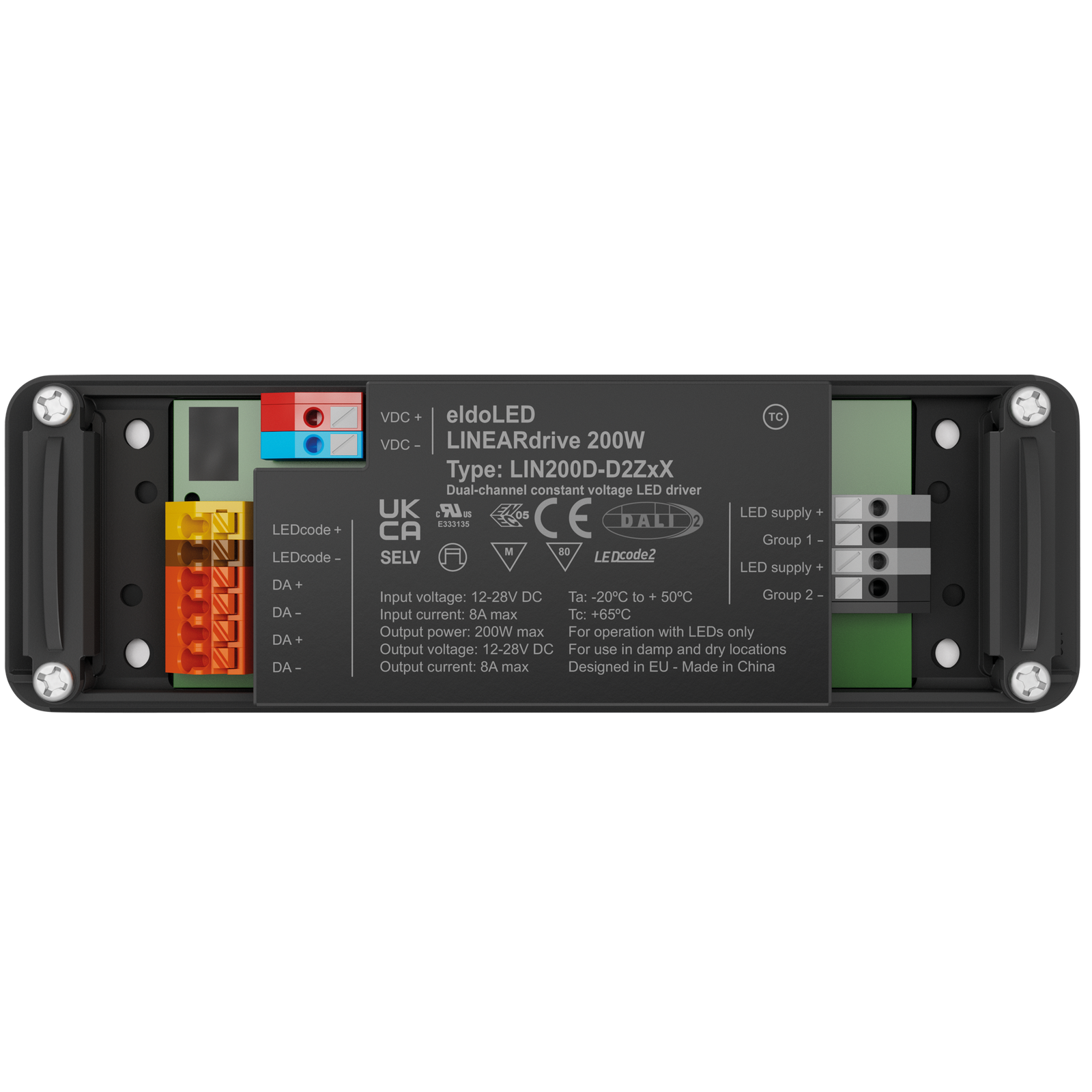 ELDOLED LINEARdrive DC 200 W DALI-2 constante-spannings LED-driver Architectuur- verlichting J&H licht en geluid 2 ELDOLED LINEARdrive DC 200 W DALI-2 constante-spannings LED-driver Architectuur- verlichting J&H licht en geluid 2