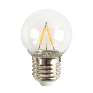 Showgear G45 transparante E27 LED-lamp 2 W dimbaar