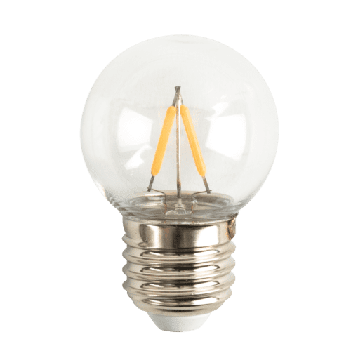 Showgear G45 transparante E27 LED-lamp 2 W dimbaar