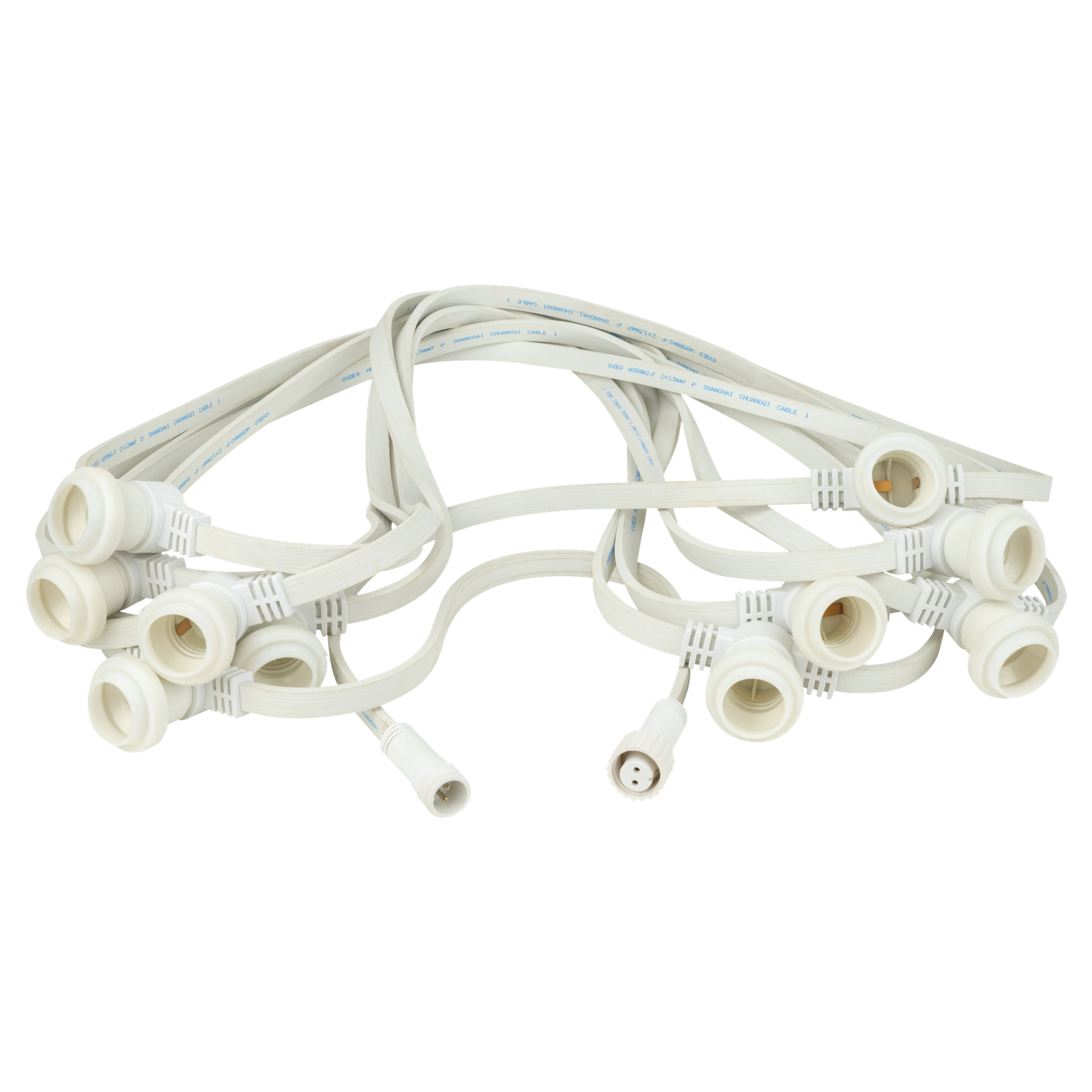 Showgear E27 prikkabel 50 m wit met 50 cm fittingafstand Decoratieve verlichting J&H licht en geluid Showgear E27 prikkabel 50 m wit met 50 cm fittingafstand Decoratieve verlichting J&H licht en geluid