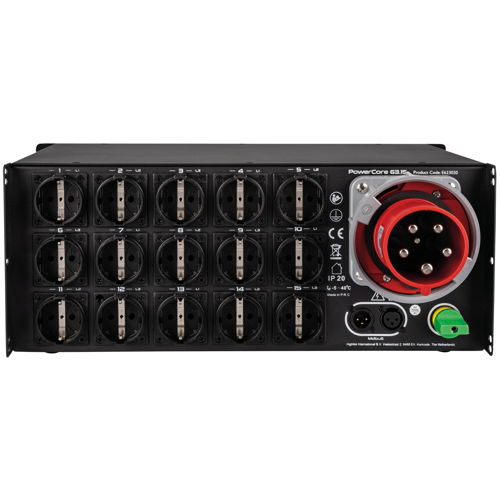 Showgear PowerCore 63.15 stroomverdeler 15x Schuko Kabels en aansluitingen J&H licht en geluid 2 Showgear PowerCore 63.15 stroomverdeler 15x Schuko Kabels en aansluitingen J&H licht en geluid 2