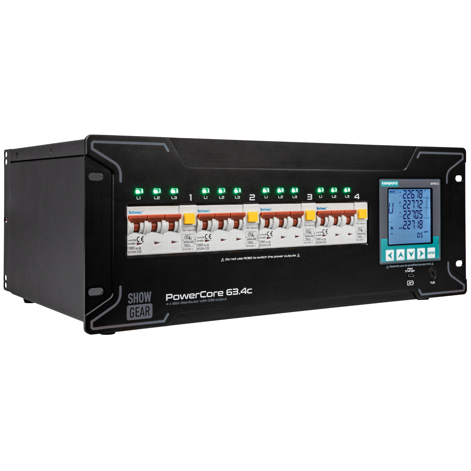 Showgear PowerCore 63.4c stroomverdeler 4x CEE 32A Kabels en aansluitingen J&H licht en geluid 3 Showgear PowerCore 63.4c stroomverdeler 4x CEE 32A Kabels en aansluitingen J&H licht en geluid 3