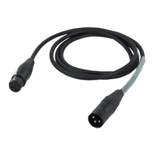 DAP FLR01 XLR male-female microfoon-/lijnkabel 0,75 m verzilverd