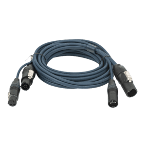 DAP FP-13 hybride powerCON TRUE1 en 3-polige XLR kabel 1,5 m blauw