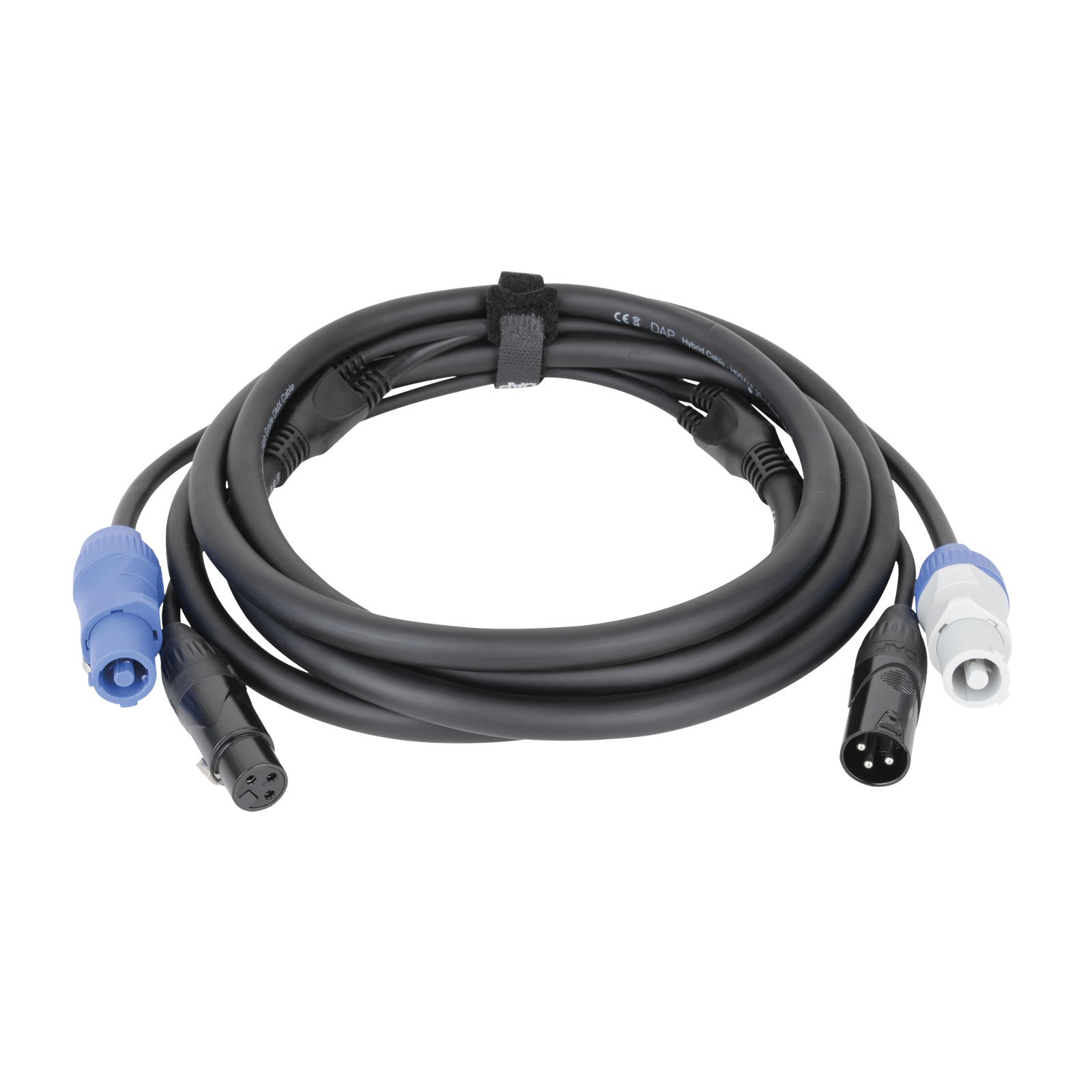 DAP hybride Power Pro/3-pins XLR kabel 3 m zwart Gecombineerde stroom- en lichtsignaalkabels J&H licht en geluid DAP hybride Power Pro/3-pins XLR kabel 3 m zwart Gecombineerde stroom- en lichtsignaalkabels J&H licht en geluid
