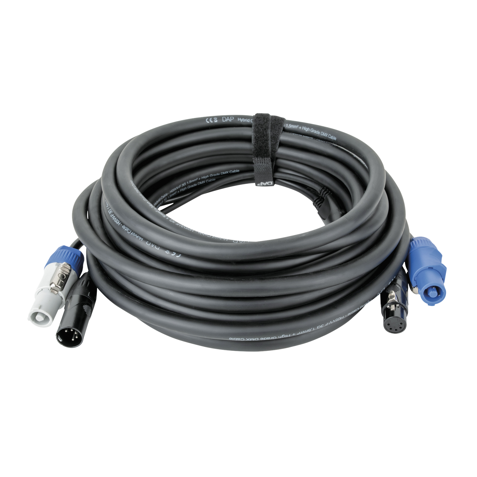 DAP FP21 hybride Power Pro en 5-polige XLR kabel 15 m zwart Gecombineerde stroom- en lichtsignaalkabels J&H licht en geluid DAP FP21 hybride Power Pro en 5-polige XLR kabel 15 m zwart Gecombineerde stroom- en lichtsignaalkabels J&H licht en geluid