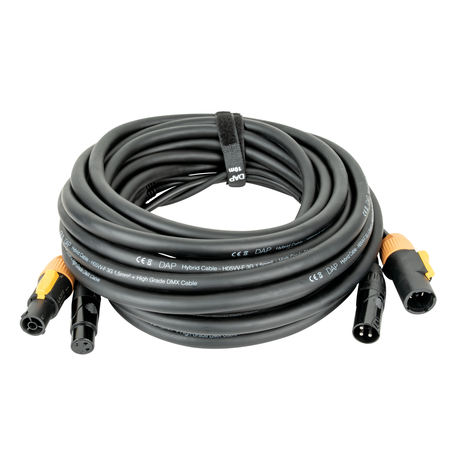 DAP FP22 hybride Power Pro True en 3-pins XLR kabel 15 m zwart Gecombineerde stroom- en lichtsignaalkabels J&H licht en geluid DAP FP22 hybride Power Pro True en 3-pins XLR kabel 15 m zwart Gecombineerde stroom- en lichtsignaalkabels J&H licht en geluid