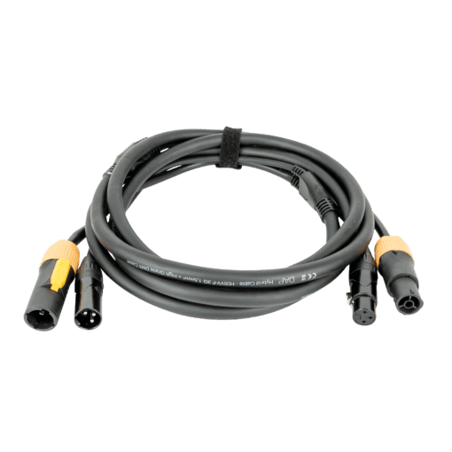 DAP FP22 hybride Power Pro True/3-pins XLR kabel 6 m zwart