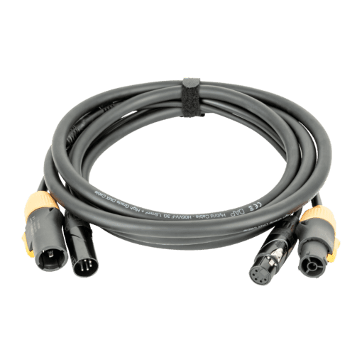 DAP FP23 hybride Power Pro True en 5-polige XLR kabel 1,5 m zwart