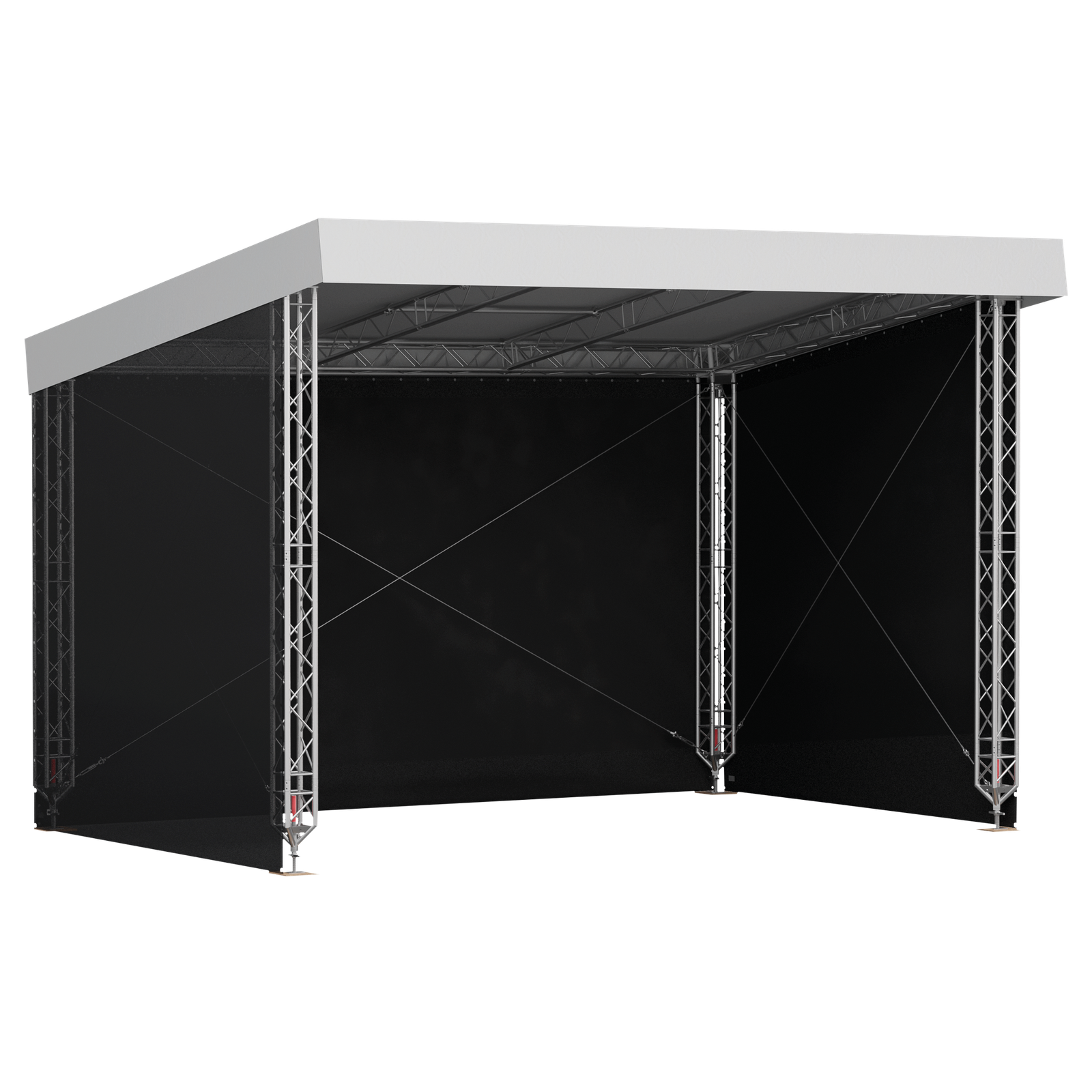 MILOS zij- en achternetset voor MR0 schuin daksysteem 6 x 4 m Podium en rigging J&H licht en geluid 2 MILOS zij- en achternetset voor MR0 schuin daksysteem 6 x 4 m Podium en rigging J&H licht en geluid 2