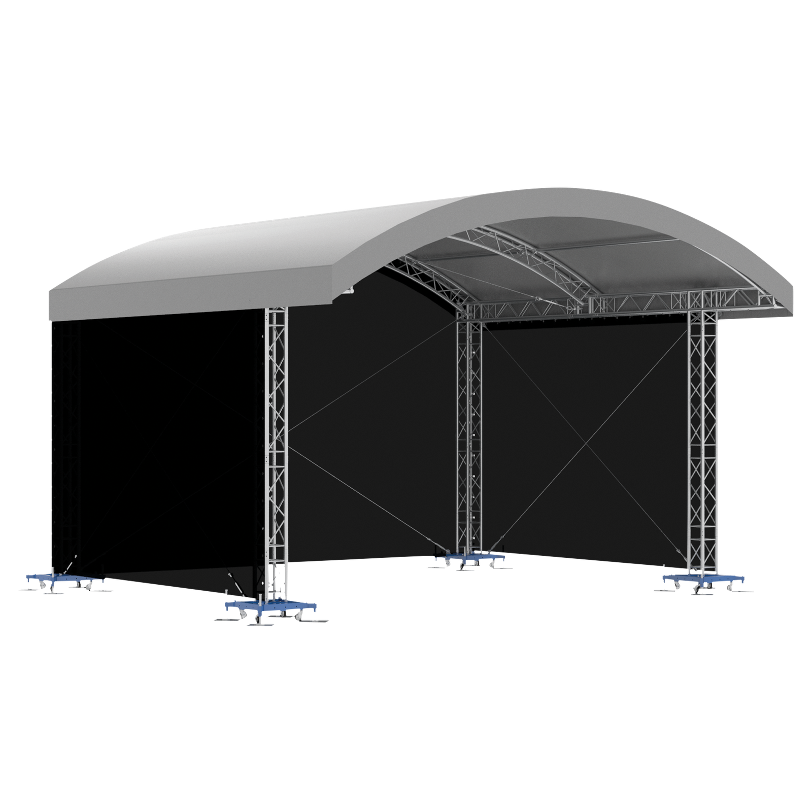 MILOS zij- en achternetten voor MR1-boogdak 6 x 4 m Podium en rigging J&H licht en geluid 2 MILOS zij- en achternetten voor MR1-boogdak 6 x 4 m Podium en rigging J&H licht en geluid 2