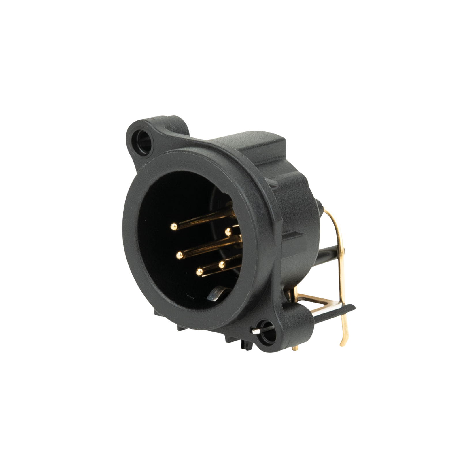 NEUTRIK 5-polige male XLR chassisconnector voor horizontale PCB-montage Aansluitingen en connectoren J&H licht en geluid NEUTRIK 5-polige male XLR chassisconnector voor horizontale PCB-montage Aansluitingen en connectoren J&H licht en geluid