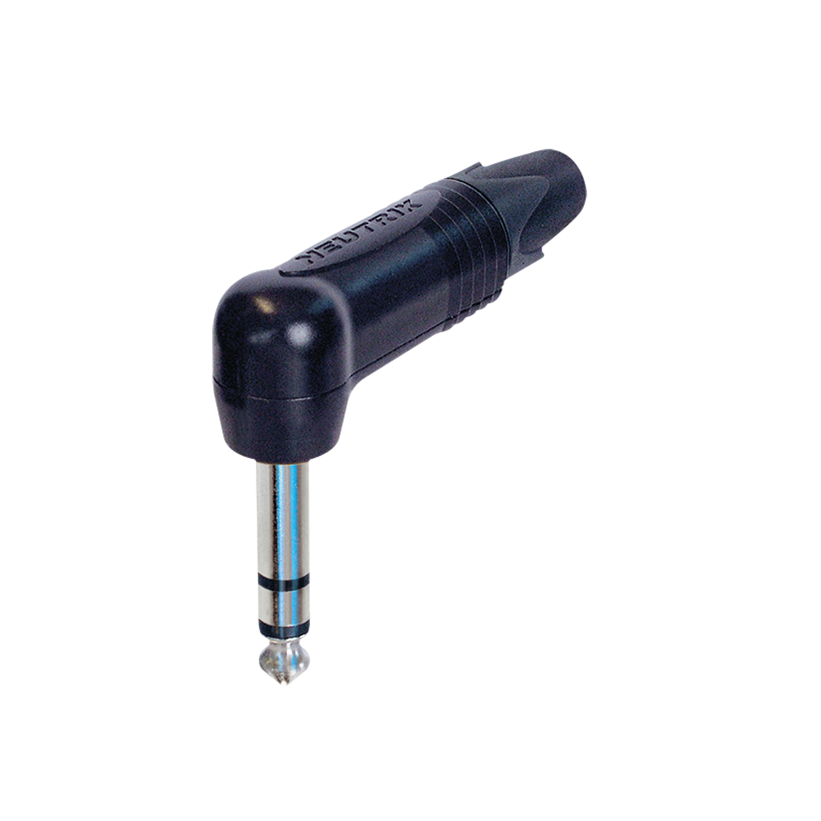 Neutrik haakse 6,3 mm stereo jackplug met zwarte metalen behuizing Aansluitingen en connectoren J&H licht en geluid Neutrik haakse 6,3 mm stereo jackplug met zwarte metalen behuizing Aansluitingen en connectoren J&H licht en geluid