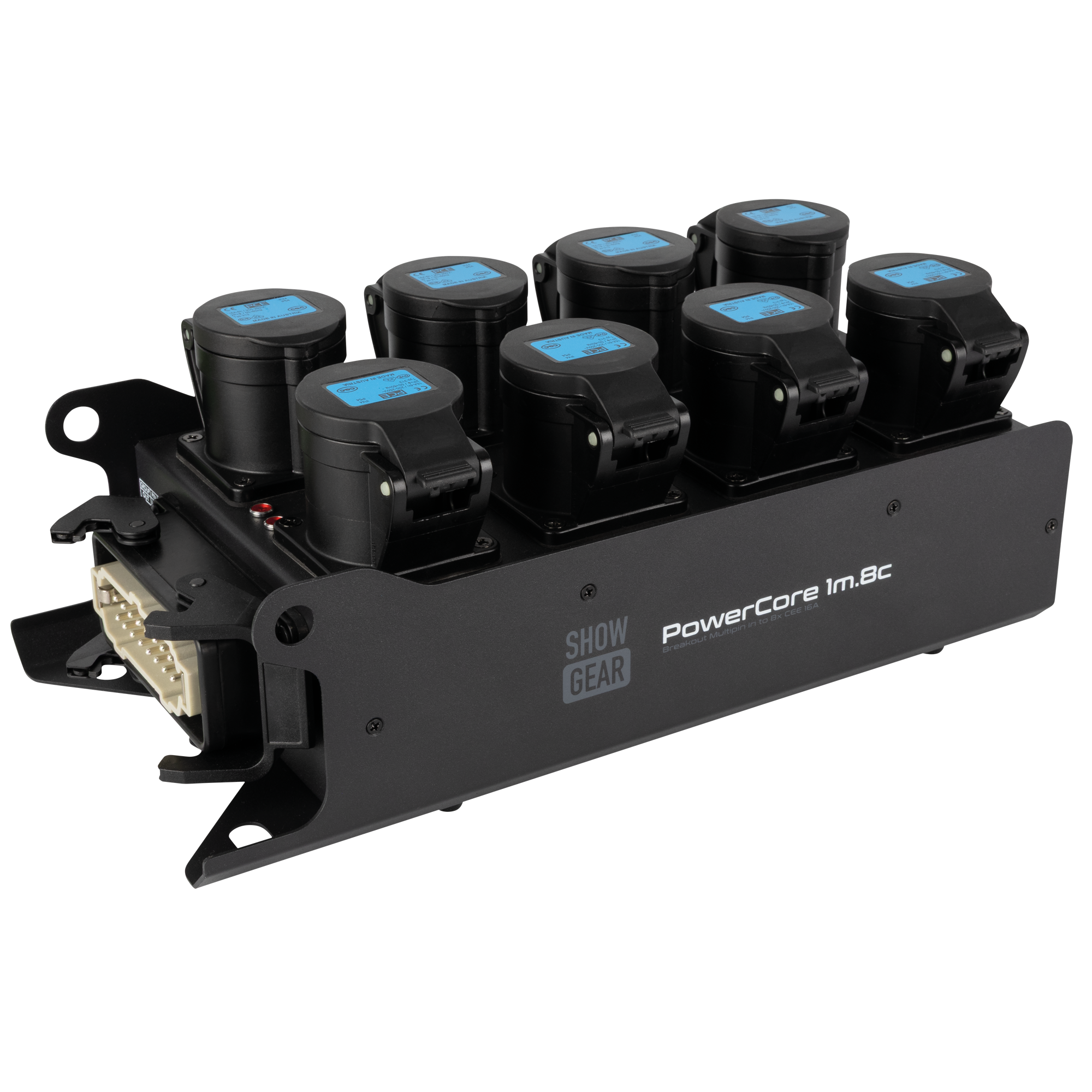 Showgear PowerCore 1m.8c breakoutbox H16 naar 8x CEE 16A Breakoutboxes J&H licht en geluid Showgear PowerCore 1m.8c breakoutbox H16 naar 8x CEE 16A Breakoutboxes J&H licht en geluid