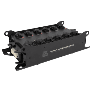 Showgear PowerCore 2m.6p DMX stroom- en DMX-breakout met Multipin H16
