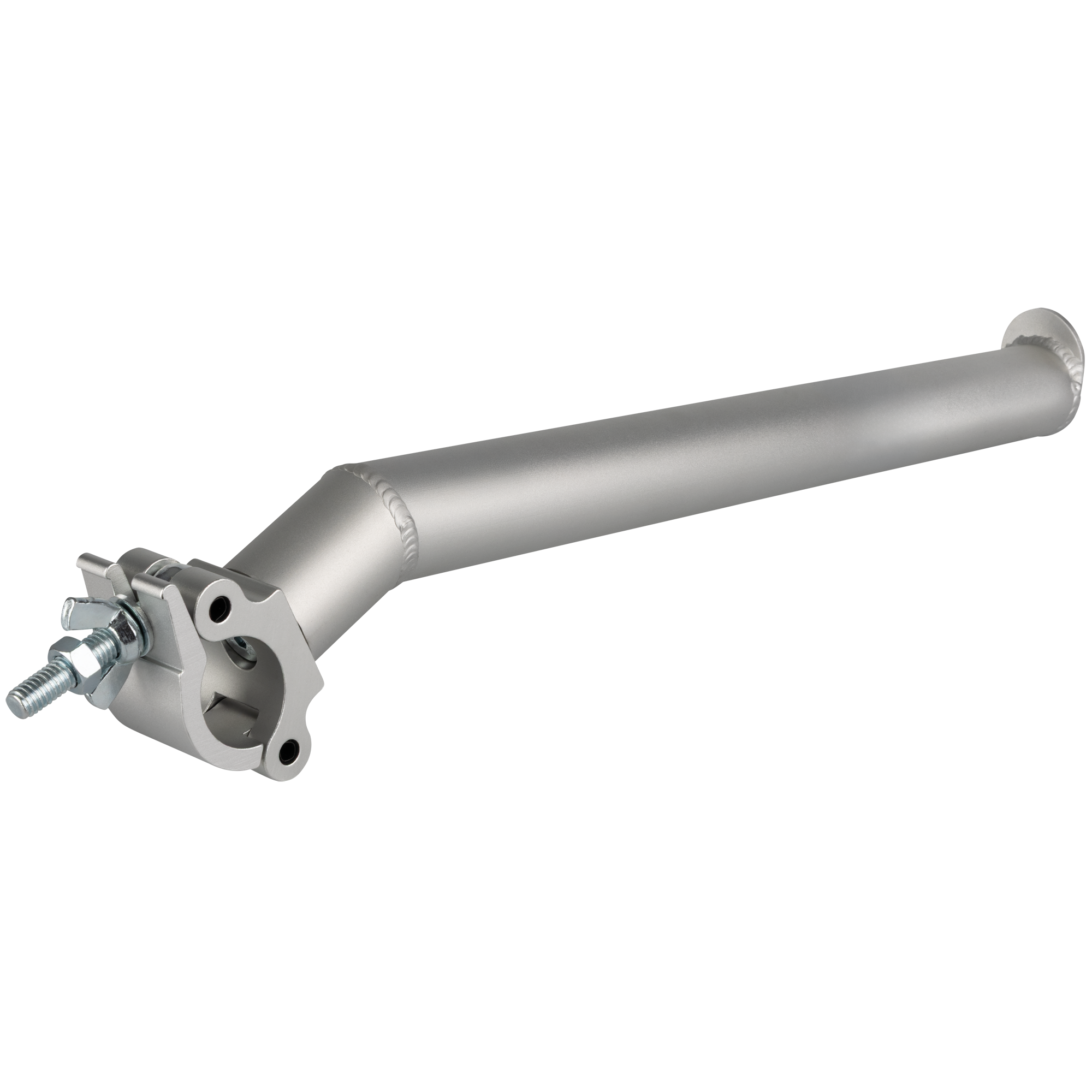 SHOWGEAR Arm Coupler met hoek kort zilver Truss-accessoires J&H licht en geluid SHOWGEAR Arm Coupler met hoek kort zilver Truss-accessoires J&H licht en geluid