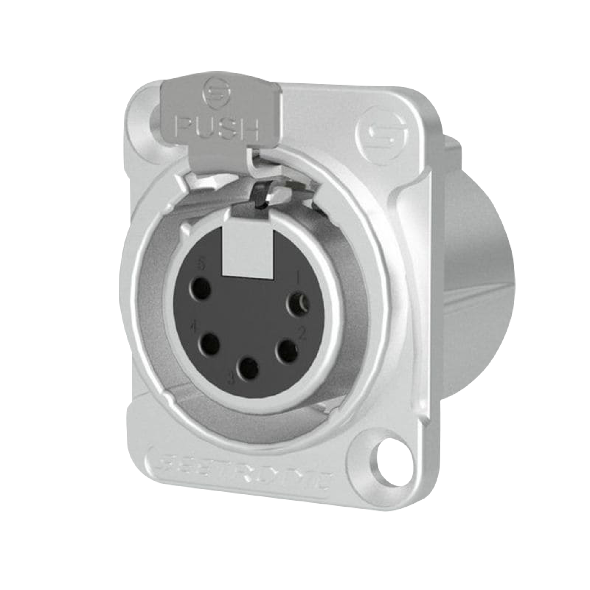 SEETRONIC 5-polige female XLR-chassisconnector XLR-chassis en -pluggen J&H licht en geluid SEETRONIC 5-polige female XLR-chassisconnector XLR-chassis en -pluggen J&H licht en geluid