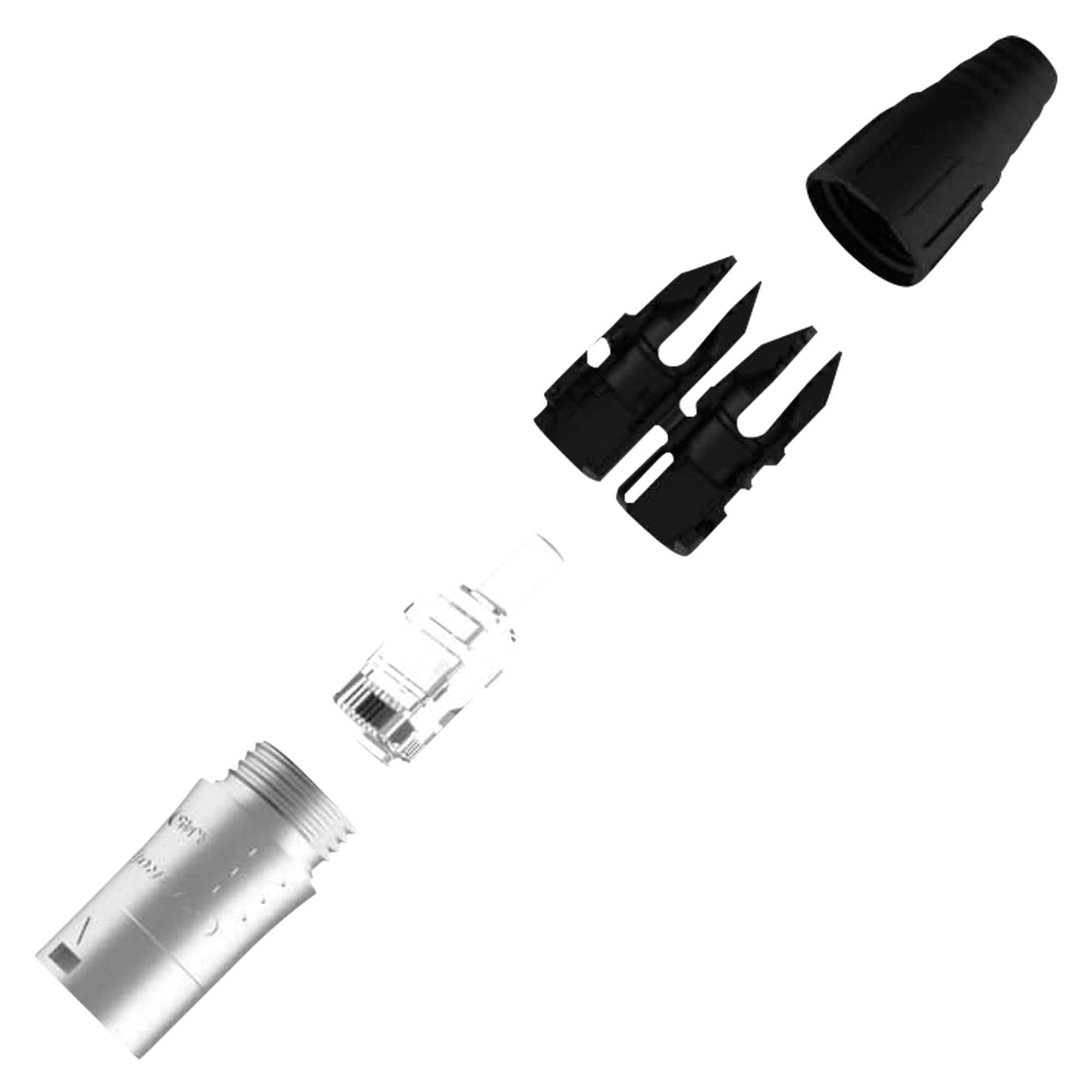 SEETRONIC RJ45 Cable Carrier verchroomde behuizing Datachassis en -pluggen J&H licht en geluid 2 SEETRONIC RJ45 Cable Carrier verchroomde behuizing Datachassis en -pluggen J&H licht en geluid 2