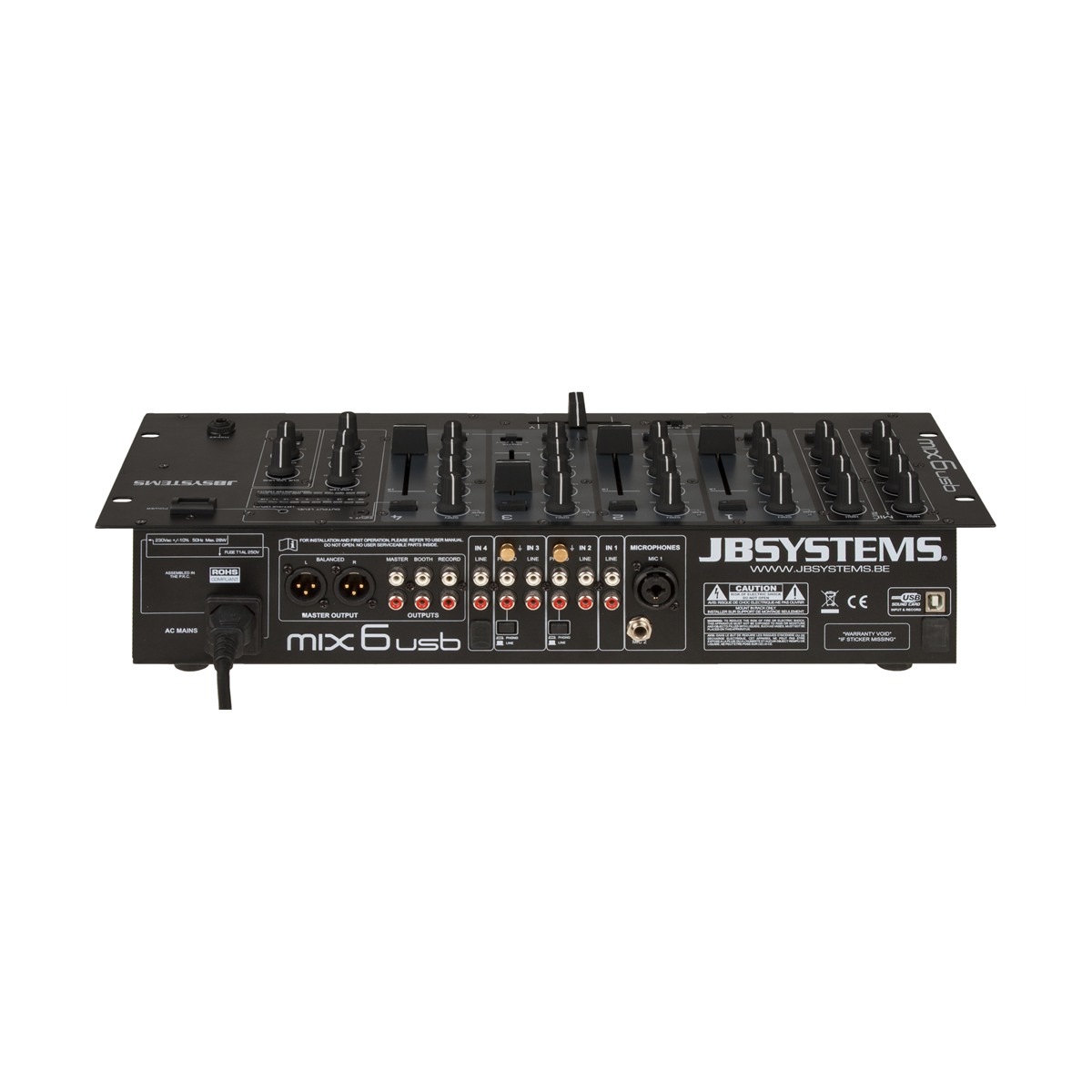 JB SYSTEMS MIX6usb 19 inch DJ mixer, 8 ingangen over 4 kanalen en USB DJ-mixers J&H licht en geluid 2 JB SYSTEMS MIX6usb 19 inch DJ mixer, 8 ingangen over 4 kanalen en USB DJ-mixers J&H licht en geluid 2