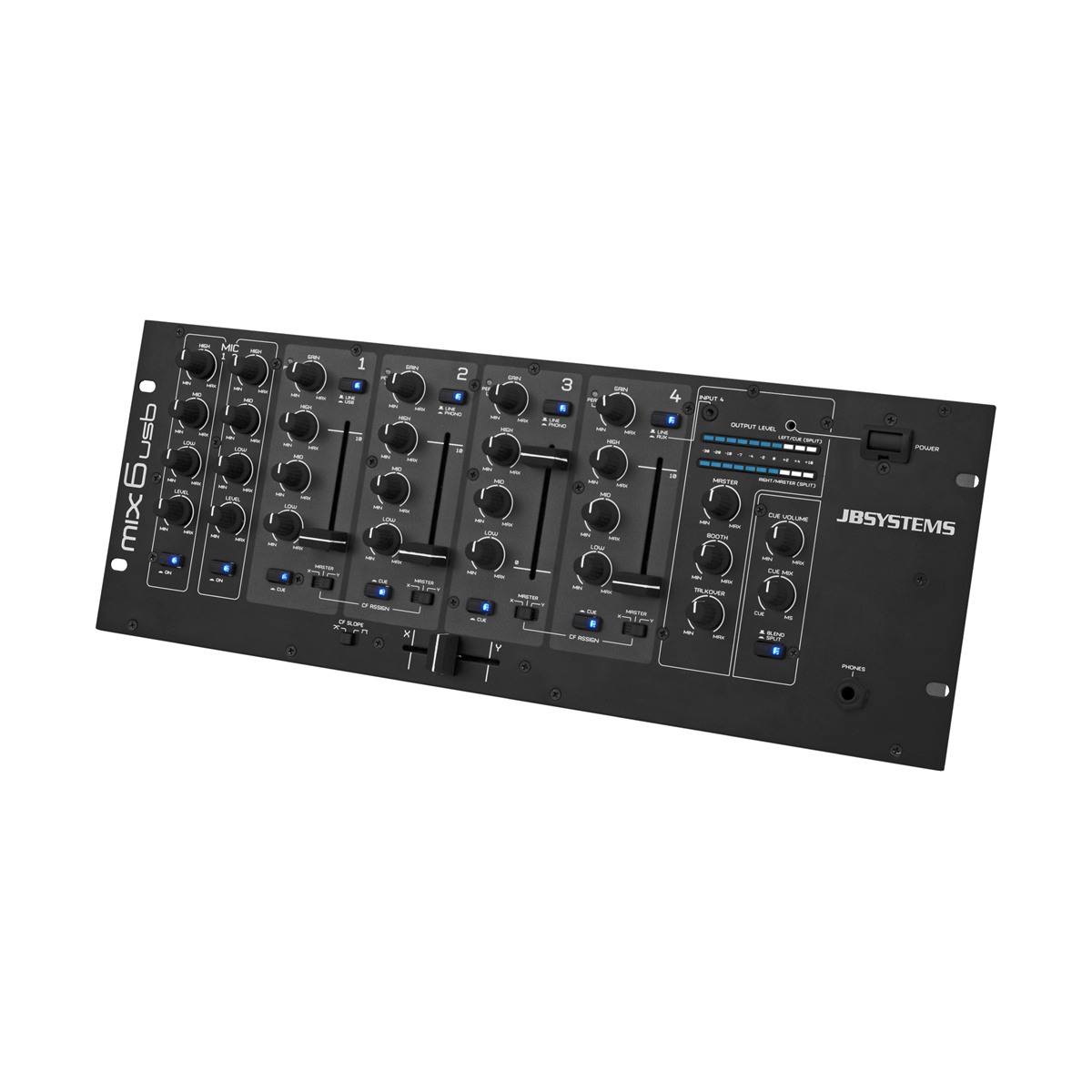 JB SYSTEMS MIX6usb 19 inch DJ mixer, 8 ingangen over 4 kanalen en USB DJ-mixers J&H licht en geluid 3 JB SYSTEMS MIX6usb 19 inch DJ mixer, 8 ingangen over 4 kanalen en USB DJ-mixers J&H licht en geluid 3