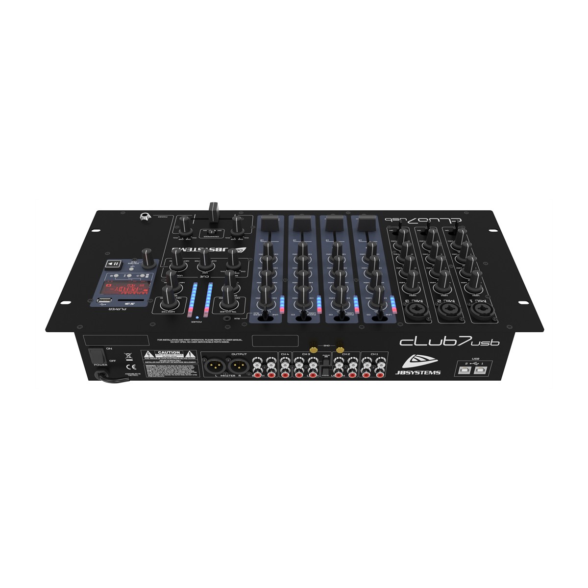 JB SYSTEMS CLUB7-USB DJ mixer, 13 ingangen op 7 kanalen DJ-mixers J&H licht en geluid 4 JB SYSTEMS CLUB7-USB DJ mixer, 13 ingangen op 7 kanalen DJ-mixers J&H licht en geluid 4
