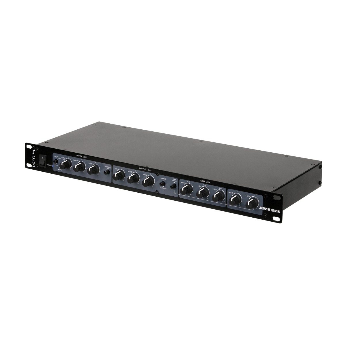 JB SYSTEMS KM 4.1 karaoke mixer met echo, 2 lijningangen en talkover 19-inch mixers J&H licht en geluid 3 JB SYSTEMS KM 4.1 karaoke mixer met echo, 2 lijningangen en talkover 19-inch mixers J&H licht en geluid 3