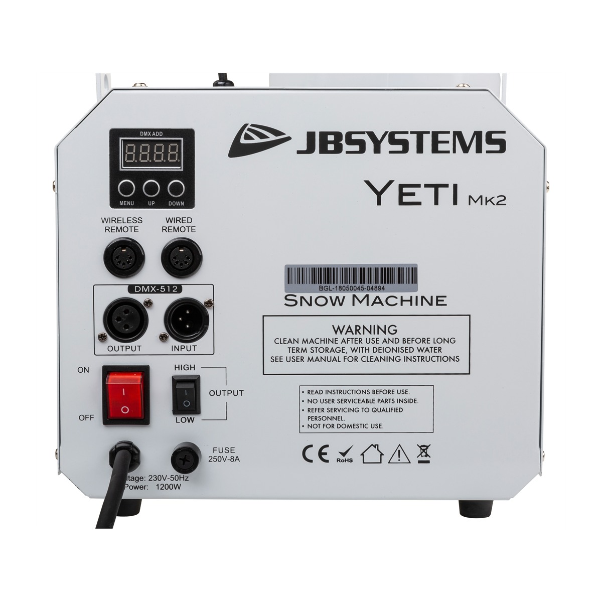 JB SYSTEMS YETI Mk2 sneeuwmachine, 1200 W met DMX en afstandsbediening Sneeuwmachines J&H licht en geluid 3 JB SYSTEMS YETI Mk2 sneeuwmachine, 1200 W met DMX en afstandsbediening Sneeuwmachines J&H licht en geluid 3