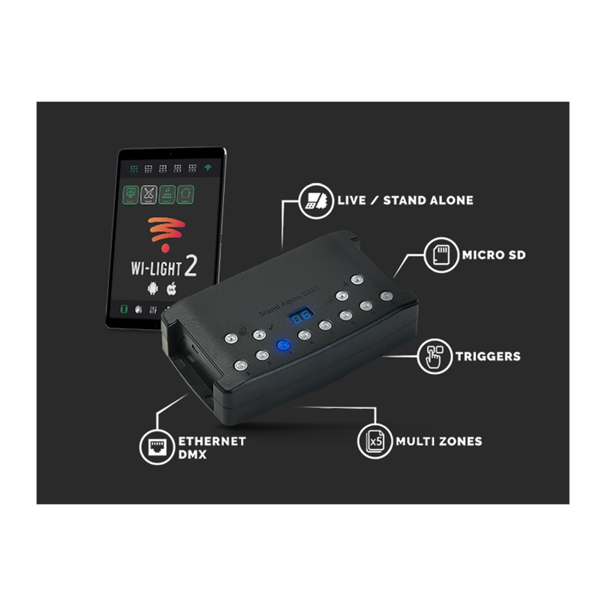 BRITEQ LD-1024EASY NET DMX interface en multizone controller, 1024 kanalen met Ethernet Softwarecontrollers J&H licht en geluid 5 BRITEQ LD-1024EASY NET DMX interface en multizone controller, 1024 kanalen met Ethernet Softwarecontrollers J&H licht en geluid 5