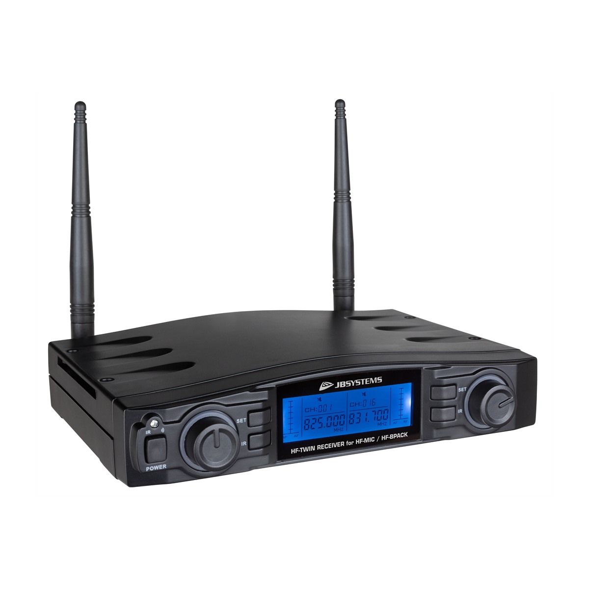 JB SYSTEMS HF-TWIN RECEIVER dubbele draadloze microfoonontvanger, 16 frequenties 823-832 MHz Draadloze microfoons J&H licht en geluid 3 JB SYSTEMS HF-TWIN RECEIVER dubbele draadloze microfoonontvanger, 16 frequenties 823-832 MHz Draadloze microfoons J&H licht en geluid 3